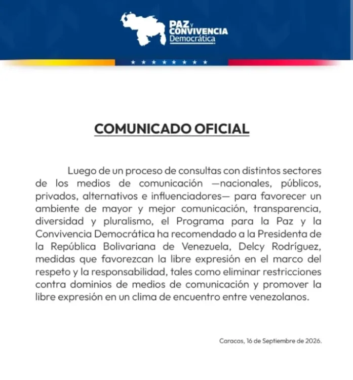 Programa para la Paz propone levantar bloqueos a medios digitales en Venezuela (+Comunicado)