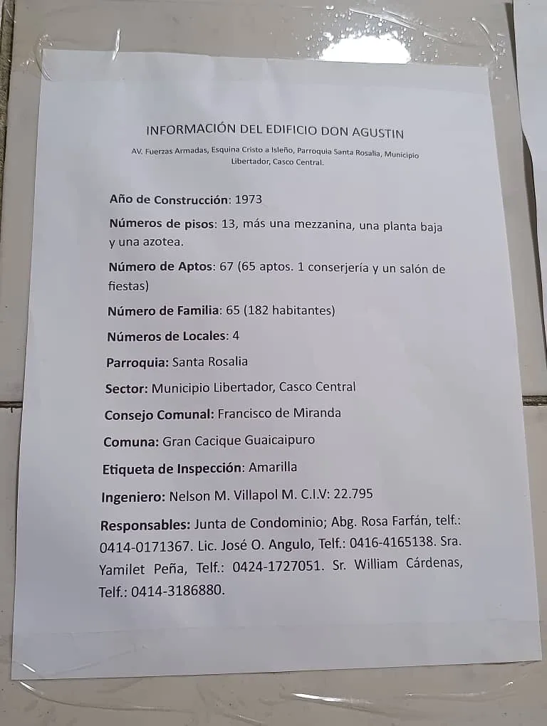 La lluvia agrava los huecos y grietas que dejaron los terremotos en el edificio Don Agustín: 65 familias piden auxilio (+ videos)