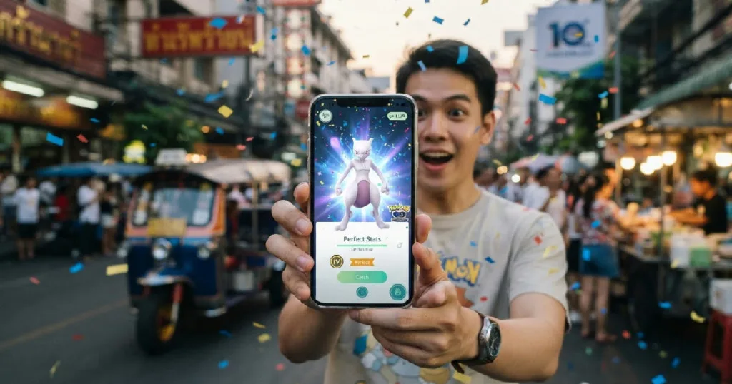 Pokémon Go ฉลองทศวรรษ แจก Mewtwo ระดับเพอร์เฟกต์ทั่วโลก