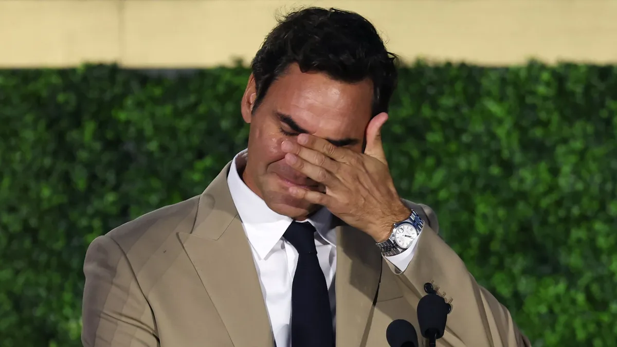 Roger Federer, emocionado hasta las lágrimas, al hablar de su mujer y madre de sus 4 hijos: "Sin ella, nada de esto habría sido posible"