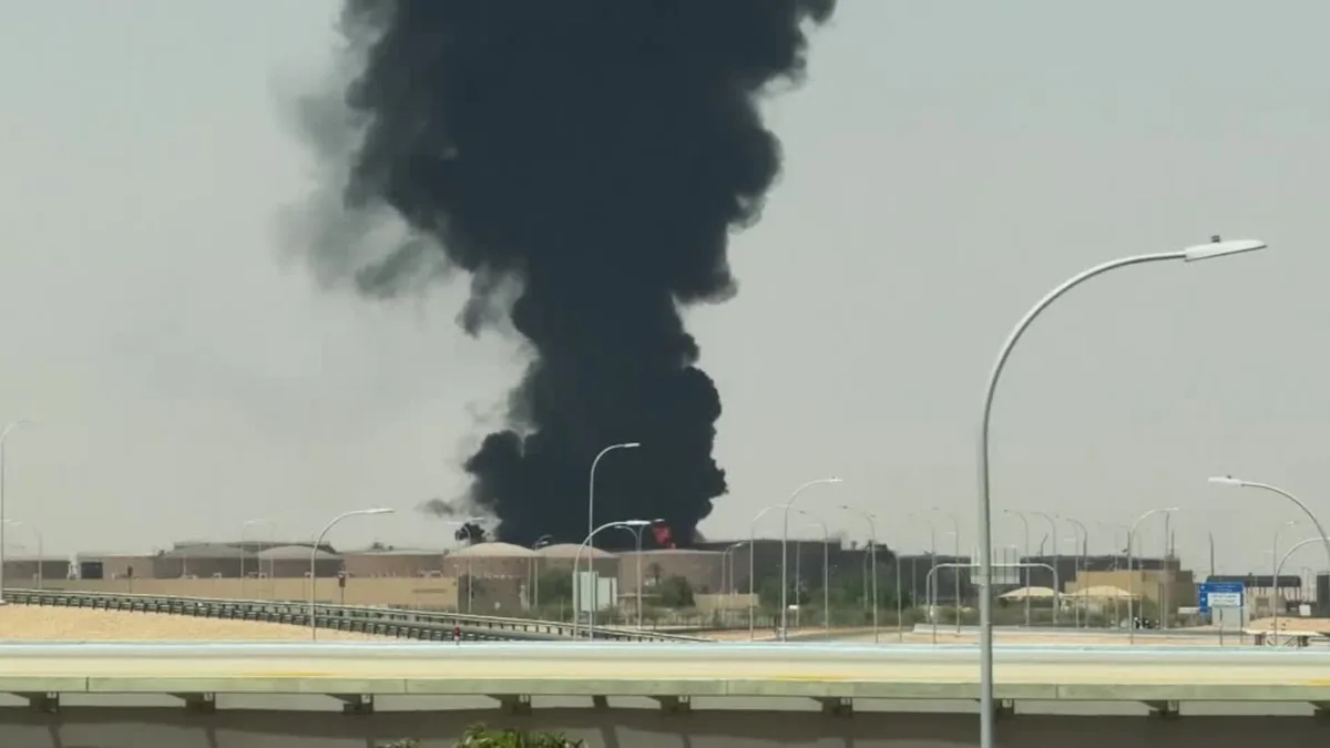 Flames, smoke seen near Saudi Arabia's Riyadh airport