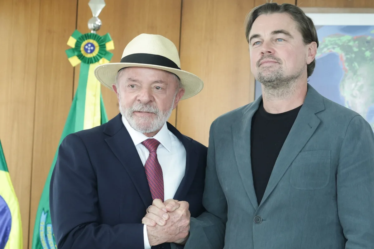 Veja fotos de Leonardo DiCaprio em encontro com Lula e Janja em Brasília