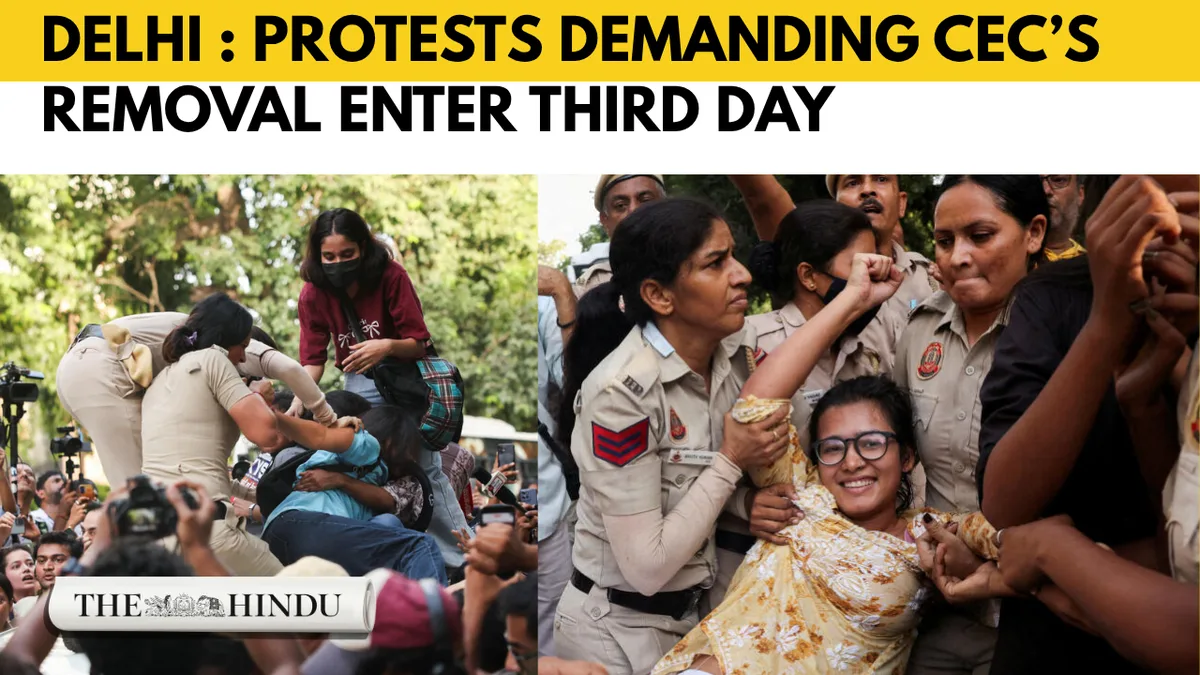 Mass protests seeking CEC’s removal rock Delhi for third day