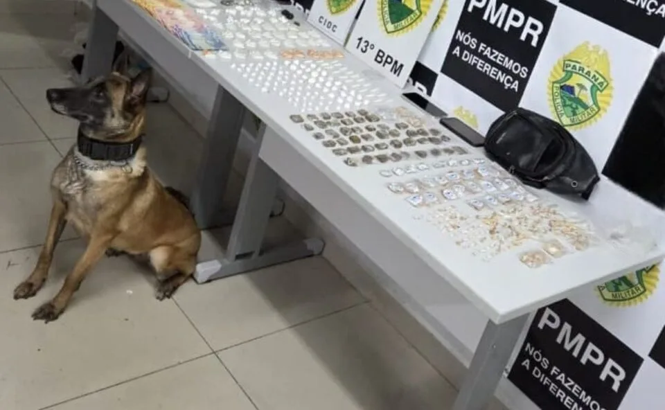 Operação da PM faz grande apreensão de drogas em Curitiba: mais de 18 kg de entorpecentes e três presos no Parolin
