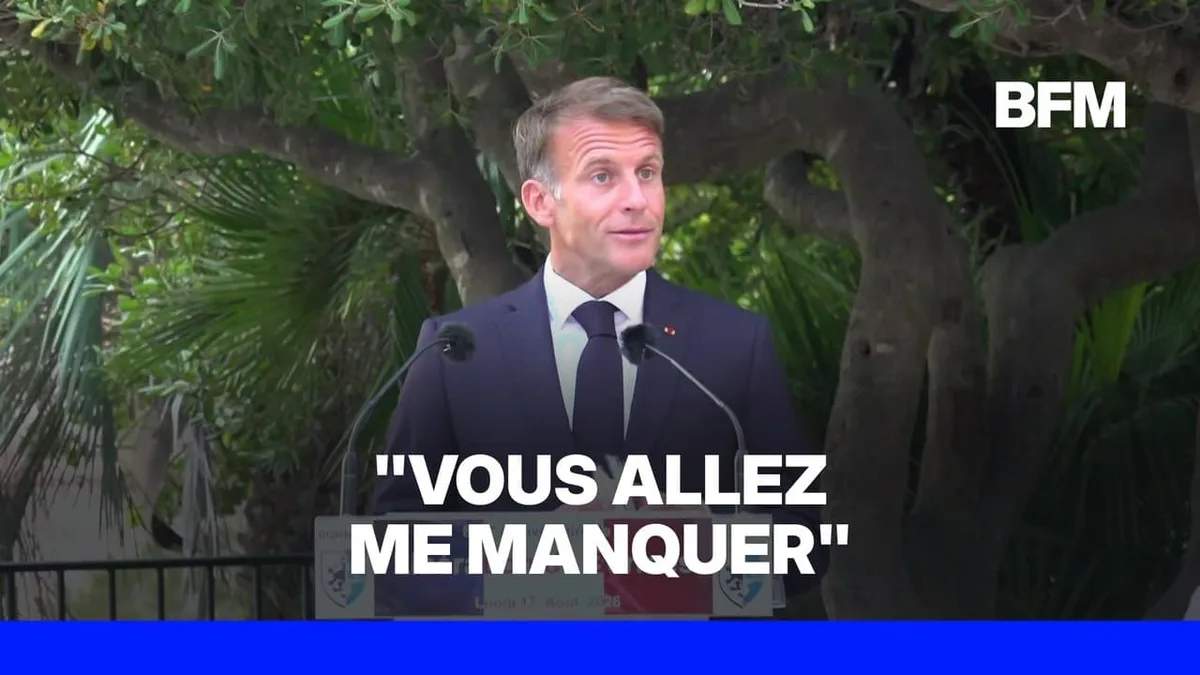 "Neuf ans c'est au fond, une époque [...] Vous allez me manquer", déclare Emmanuel Macron depuis Bormes-les-Mimosas