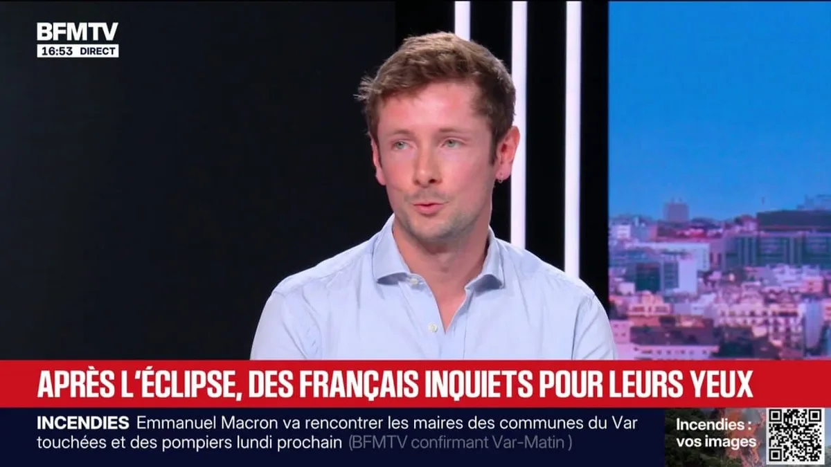 Éclipse solaire: le Dr Arnaud Klokner, ophtalmologiste, fait état d'une hausse des consultations