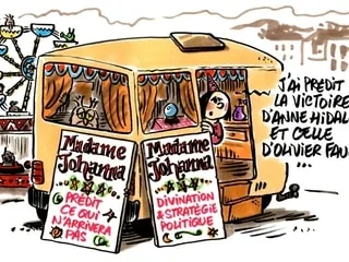 Dans l’œil du dessinateur Frap. Primaire à gauche : l’échec du candidat soutenu par Johanna Rolland