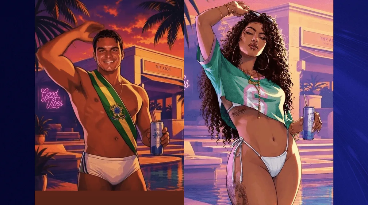 Flávio Bolsonaro posta vídeo de IA usando sunga com estética de GTA VI