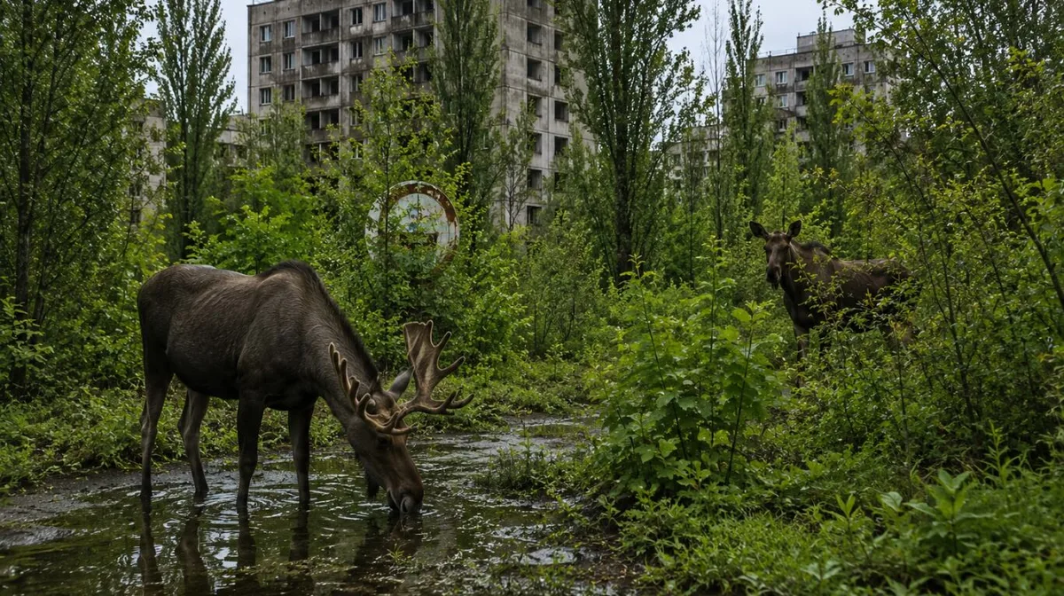 En 1986 evacuaron a 116.000 personas después de Chernóbil y 40 años después la naturaleza recuperó un paisaje irreconocible
