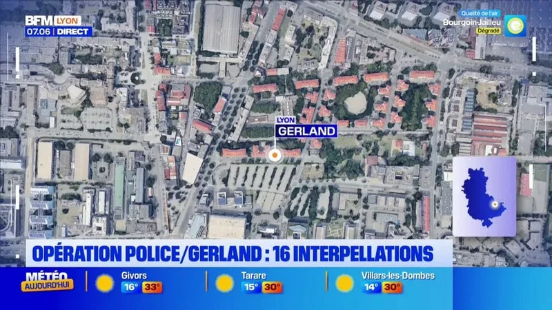 Lyon 7ème : 16 interpellations après une vaste opération de police à Gerland