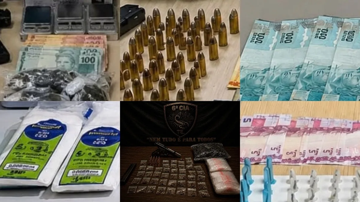EXCLUSIVO: polícia do ES divulga fotos de apreensões modificadas por IA com erros em cédulas, munições e drogas; veja FOTOS