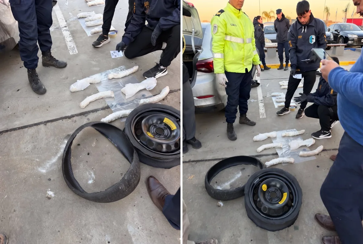 Secuestraron 40 kilos de MDMA y 10.000 pastillas de éxtasis ocultos en las ruedas y dobles fondos de tres autos