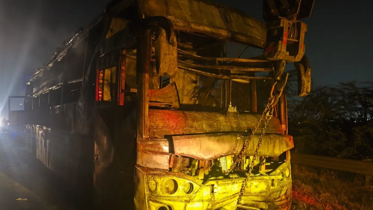 9 dead as AC sleeper bus with 35 passengers catches fire in Greater Noida