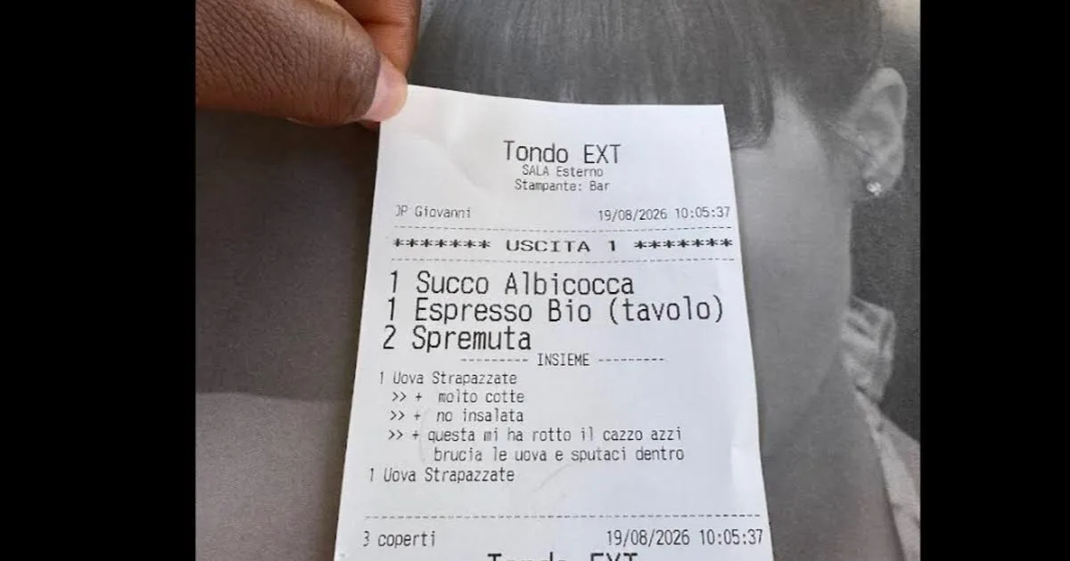 Italie. « Crache dans ses œufs » : en colère contre des touristes, un serveur les insulte sur leur ticket