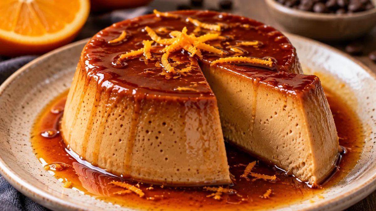 Cómo hacer flan de café con caramelo de naranja en 5 pasos: la receta diferente del clásico postre