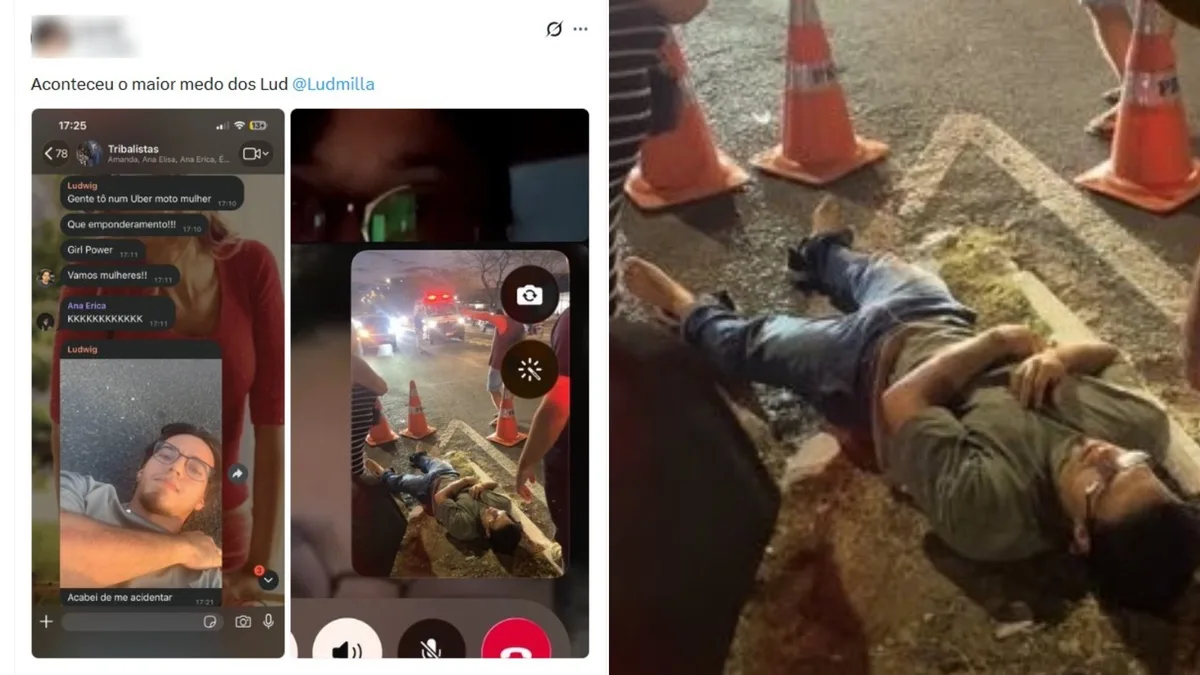 Jovem sofre acidente em moto por app, faz brincadeira com Ludmilla e viraliza: 'aconteceu o maior medo'