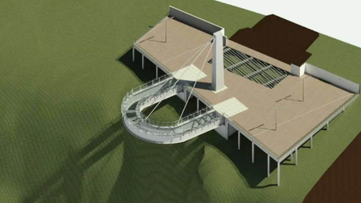 Construção de mirante de aço e vidro de R$ 5,4 milhões suspenso sobre a montanha dá passo decisivo para sair do papel em SC