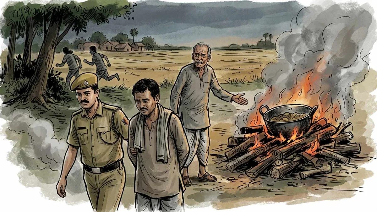 Man arrested for cooking meat on burning funeral pyre in UP’s Shahjahanpur
