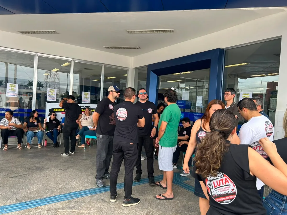 Bancários fazem paralisação e fecham agências por 24 horas em Roraima