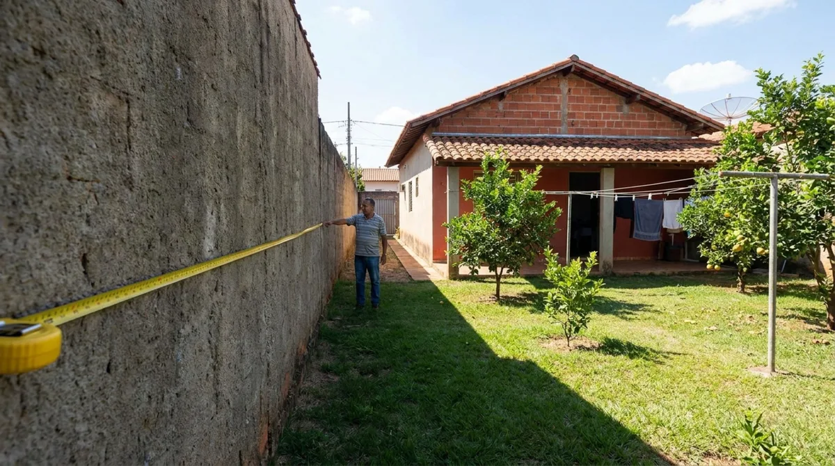 Família compra lote murado, constrói usando as divisas existentes e, ao vender o imóvel, descobre que a área medida é diferente da registrada