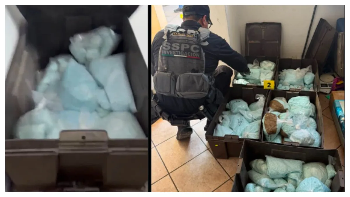 México y la DEA incautan millones de pastillas de fentanilo de Los Rusos en Mexicali, Baja California l Video