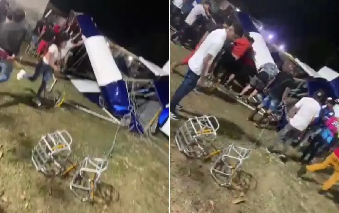 VIDEO: desprendimiento de "sillas voladoras" dejó múltiples heridos en parque de atracciones en El Callao