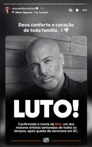 Rick: Bruno & Marrone, Matheus & Kauan, Ana Castela e mais personalidades prestam homenagens ao cantor Rick: Bruno & Marrone, Matheus & Kauan, Ana Castela e mais personalidades prestam homenagens ao cantor
