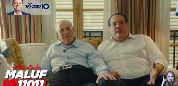 Maluf aparece em propaganda política pedindo voto para candidato do PP