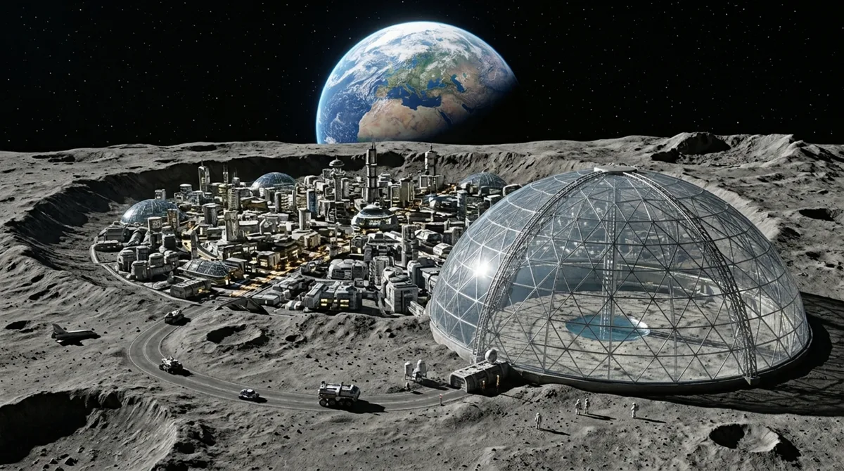 Pesquisadores de Harvard simularam uma cidade lunar de um milhão de habitantes e, ao abrir as torneiras, esvaziaram a água da Lua em um século