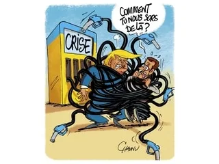 Le dessin de Chaunu : Donald Trump et Emmanuel Macron face aux prix des carburants