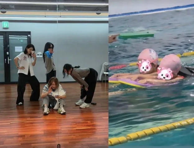성유리, 바쁘다 바빠 ‘이중생활’..핑클 안무 연습 끝나니 쌍둥이 딸 수영 케어
