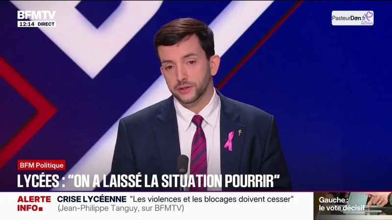 Mobilisation lycéenne: "On est contre Parcoursup depuis le début", indique Jean-Philippe Tanguy, député RN de la Somme