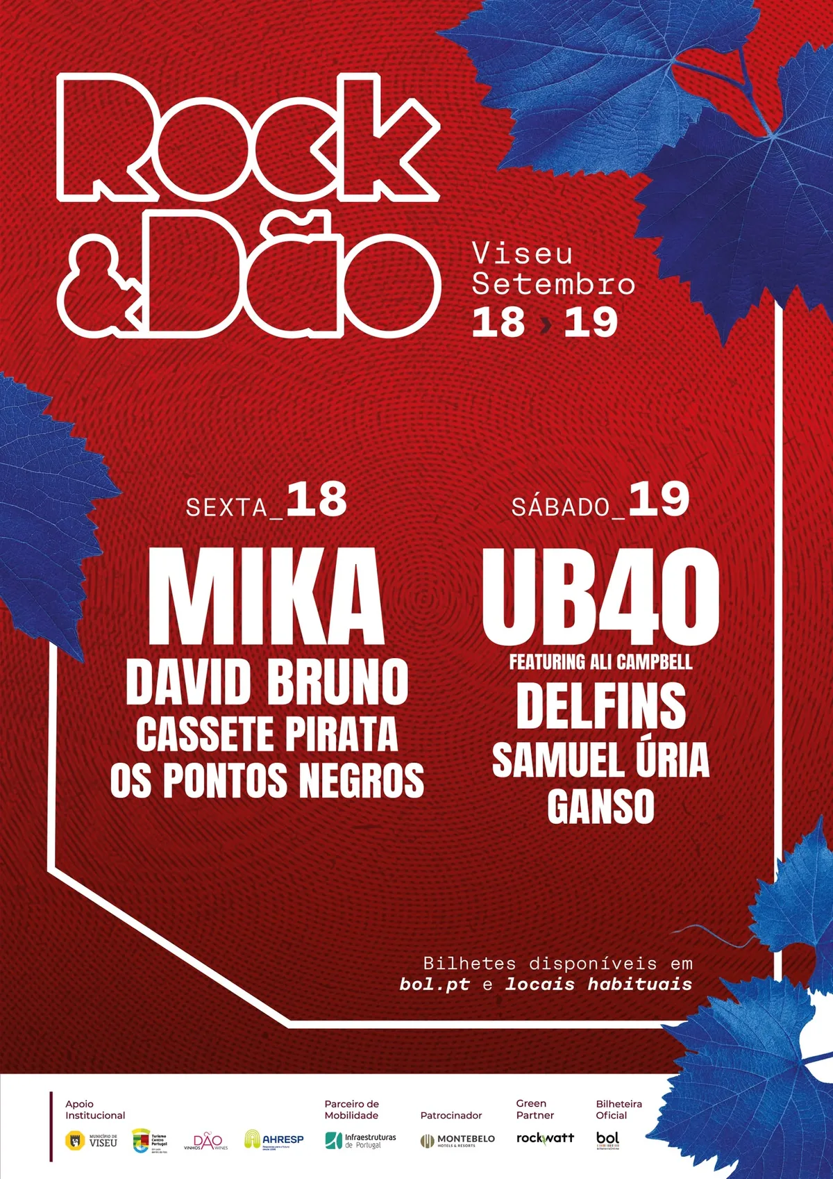 Mika e UB40 feat. Ali Campbell são cabeças de cartaz da primeira edição do Rock & Dão em Viseu