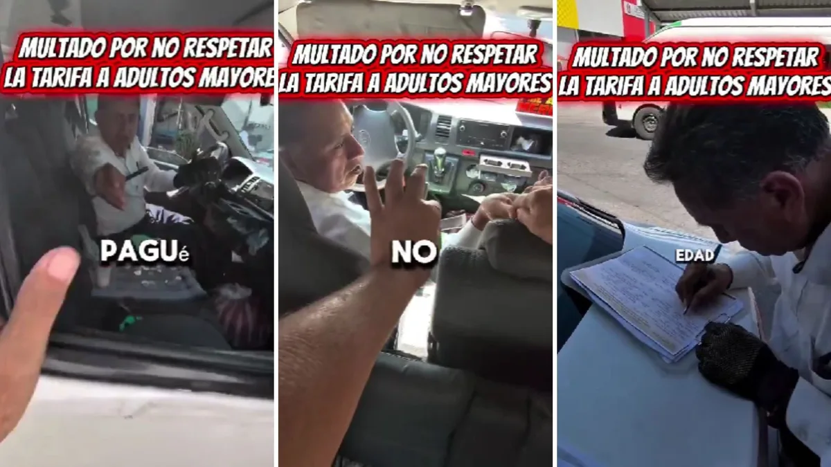 Chofer de combi en Morelos cobra de más a adulto mayor y termina con fuerte multa