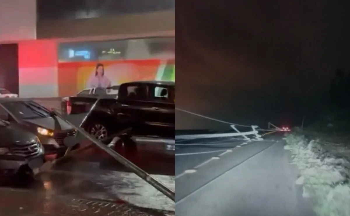 Rajadas de vento ultrapassam 100 km/h durante temporais em cidade do Paraná; veja os registros
