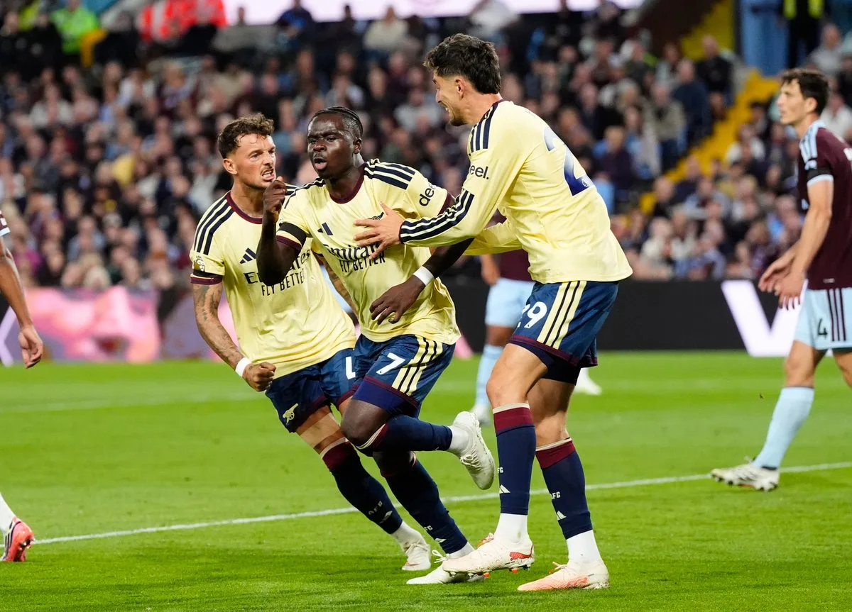 Aston Villa 0-1 Arsenal: Bukayo Saka nets winner as Gunners continue perfect start