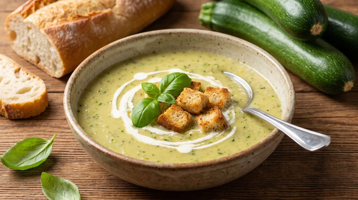 Receta de sopa crema de zucchini, rápida y fácil