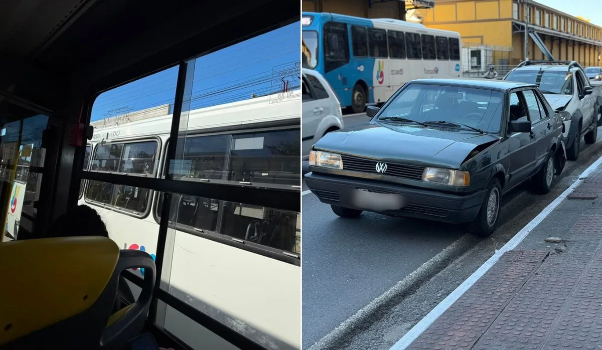 Ônibus quebrado e acidente com três veículos complicam trânsito no acesso a Vitória
