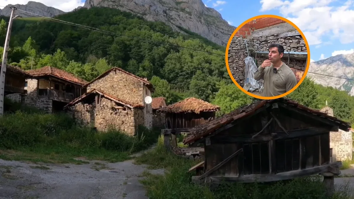 Virgilio vive en plena montaña asturiana restaurando una cabaña con más de hasta dos siglos de antigüedad: “Pasé el detector de metales y encontré un maravedí de Felipe V del 1700”
