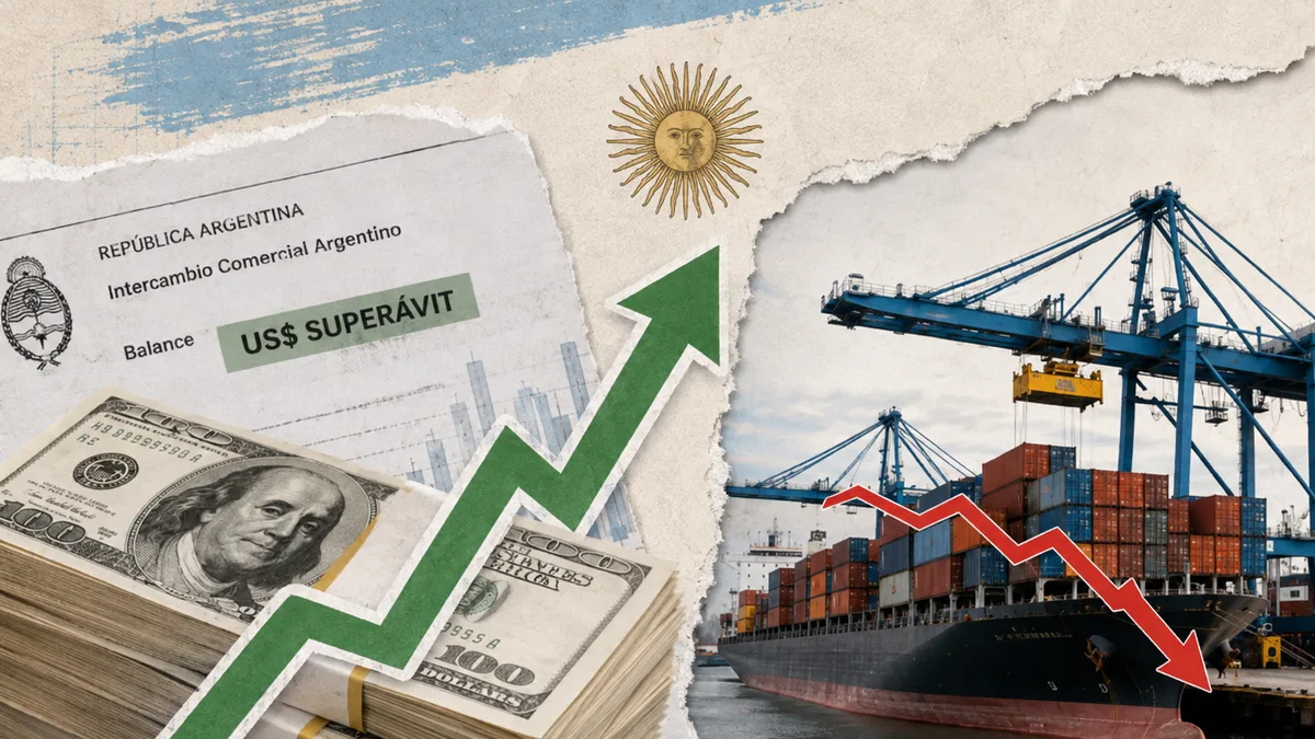 El superávit comercial alcanzó unos u$s2.115 millones en julio, aunque las exportaciones se hundieron casi 5% mensual