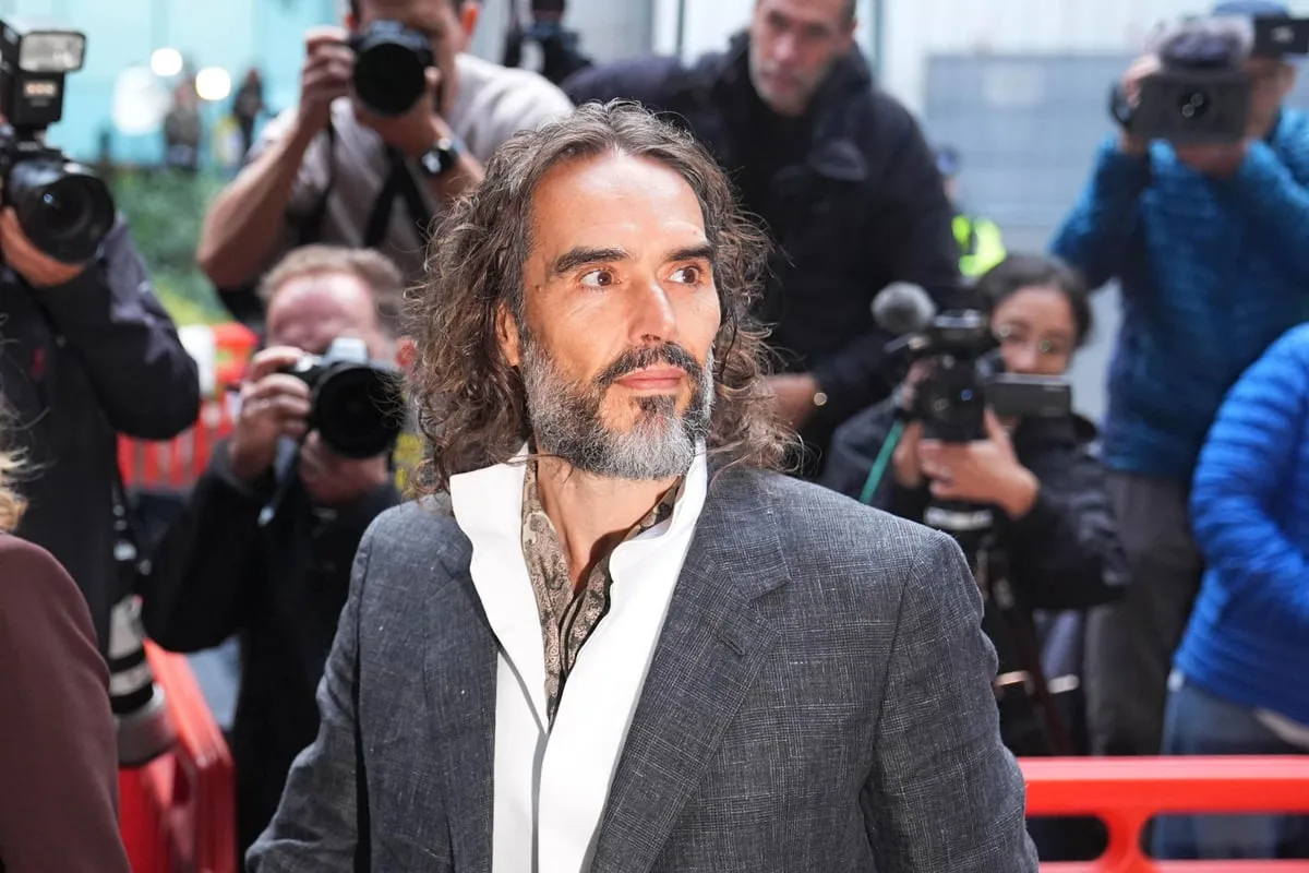 Russell Brand arrives at court for start of rape and sexual assault trial