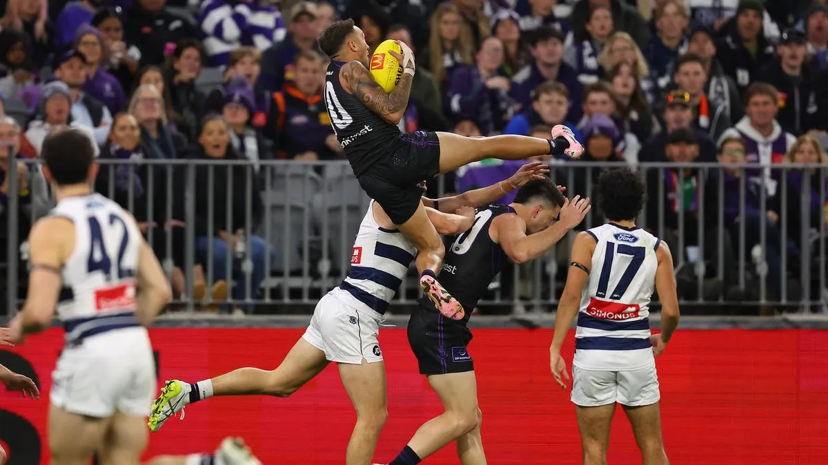 Fremantle Dockers star Shai Bolton nominated for AFL Mark of the Year for round 15 effort against Geelong