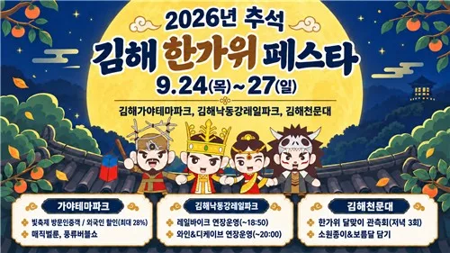 김해문화관광재단 24∼27일 '한가위 페스타'…공연·달맞이 행사