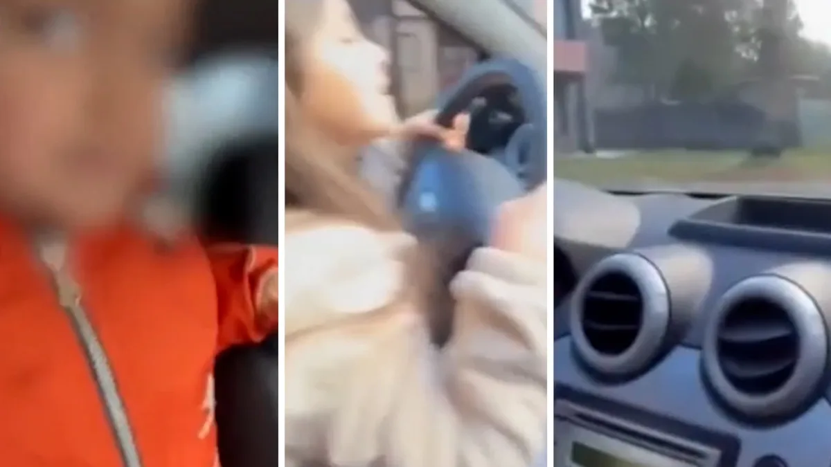 “¡Qué grande la piloto!“: un padre filmó a su hija de 9 años mientras conducía su auto a metros de una ruta