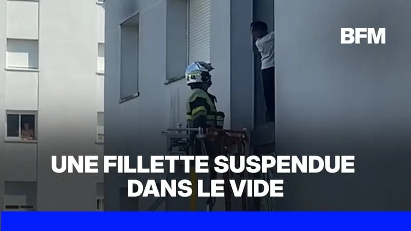 Aubagne: une fillette suspendue dans le vide, sauvée par les pompiers