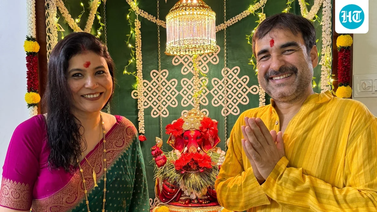 Pankaj Tripathi playfully schools wife Mridula for being glued to her phone during interview: ‘Whom are you texting?’