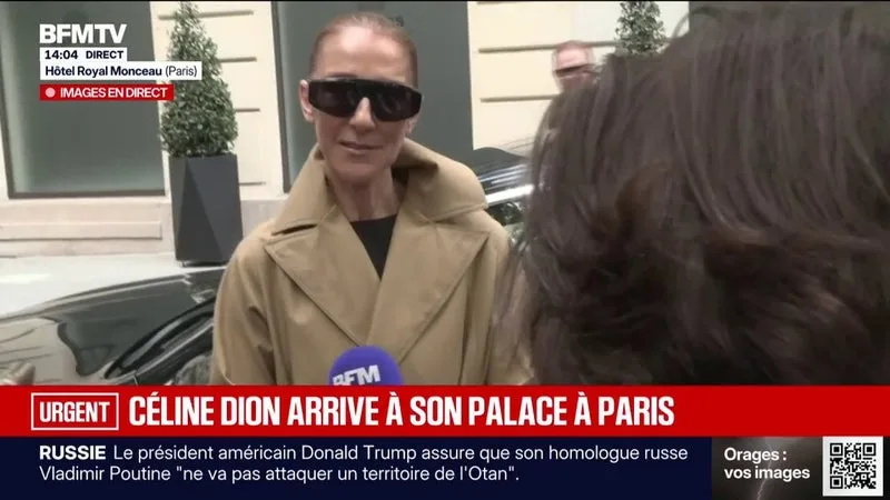 "C'est mon deuxième chez-moi, merci beaucoup": les premiers mots de Céline Dion à Paris au micro de BFMTV