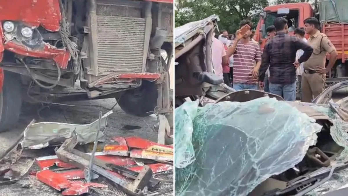 Car Hits Pothole, Loses Control, Then Bus Rams It Killing All 5 Passengers