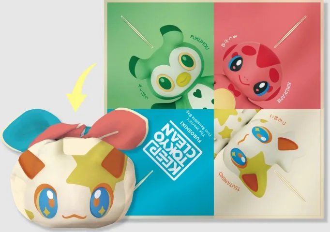 Tokyo giving out free furoshiki from Pikachu’s designer to help tourists carry their garbage home