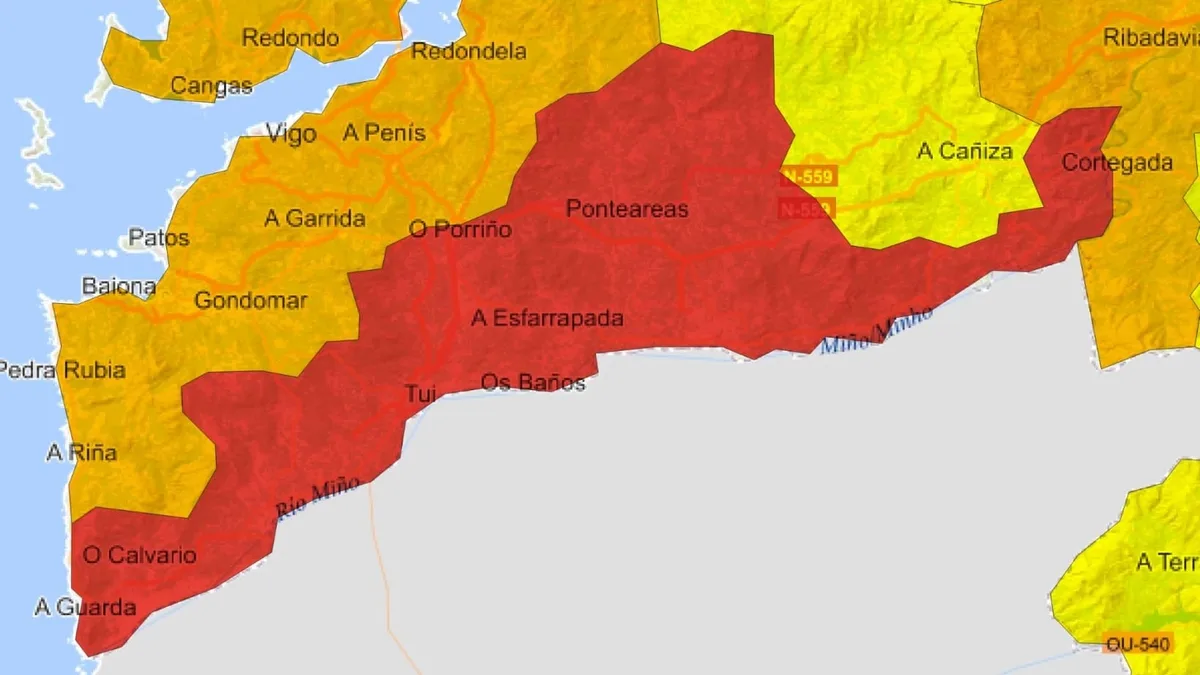La Aemet activa en Galicia el nivel rojo que implica “peligro extraordinario” por máximas de 40ºC y en la Comunidad Valenciana, donde llegarán mañana a 44ºC